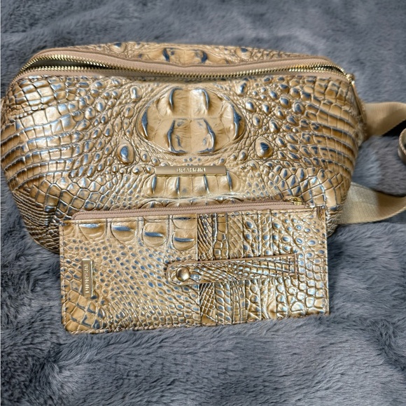 Brahmin Gold Crocodile Embossed Women's Bag Set - Picture 1 of 12